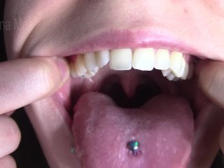 Close Up of Tongue and Uvula Mouth Fetish