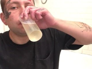 tranny drinking own piss