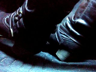 Pedal pumping and cranking in my boots, super close up angle