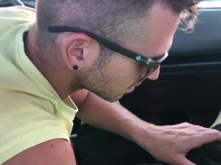 Sex in car  Blowjob