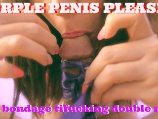 Purple Penis Pleaser! POV Titfuck, Blowjob, Handjob & Double Ruined Orgasm!