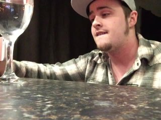 Cumslut Drinking Water before Bed, Selfmade Solo Male Cum Cocktail!