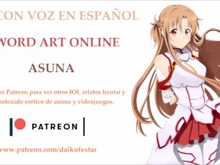 Audio-JOI hentai, Asuna de SAO. Voz española, instrucciones masturbación.