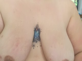 POV of her riding and moaning! Big bouncy tits and tattoos!