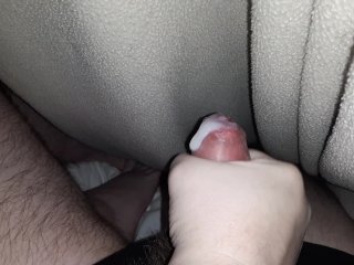 BBW Wife Giving Sexy Handjob Under The Covers *Explosive Cumshot*