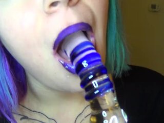 Oral Fixation: Mouth & Glass Dildo