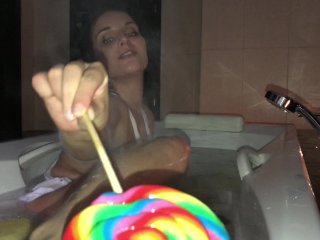 Bathroom Fantasy with Lucia and her Lovely Lollipop