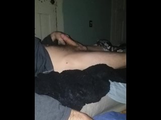 Air mattress fucking. Gspot masturbation. Tattooed mature big dick male.