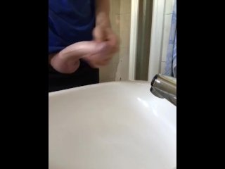 Cumming in the sink
