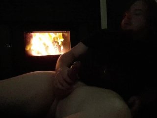 Edging, Squirming, Moaning near my fireplace