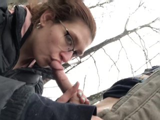 Sexy amatures first blowjob Outdoors