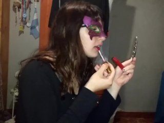 Preparando mis labios para la mamada