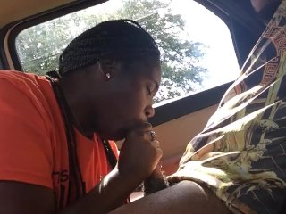 Ebony backseat blowjob 2/2