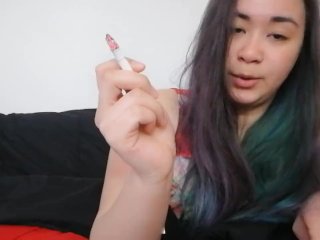 MissDeeNicotine Smoking Fetish, Asian Smoker