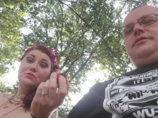 Topless smoke session in the park at Comfest