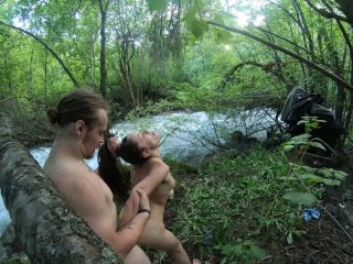 Fucking my sexy tinder date in nature and almost getting caught repeatedly