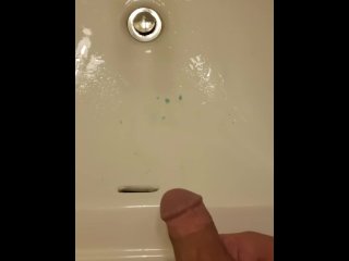 Taking a Nice Long Warm Pee in the Sink