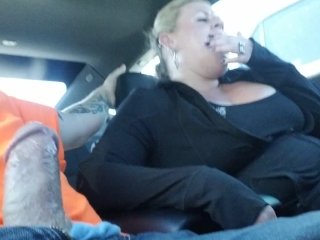 Car Blowjob leads to Oral Creampie. Deeptheoat Queen