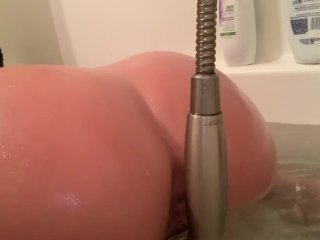 Bath Masturbation with the Shower Head Quick Intense Orgasm