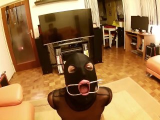 Dental gag deepthroating, spitting and analyizing slut slave - POV-INTRO