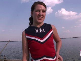 Very Public Upskirt Pussy Shots From College Cheerleader