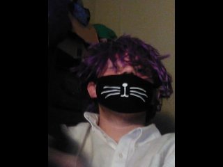 Femboy shows a surprise