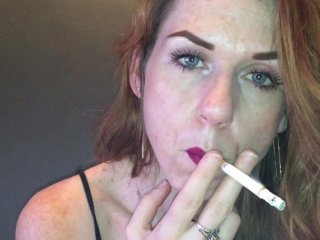 Smoking while wearing lipstick