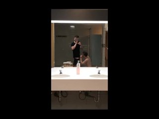 Public bathroom blowjob