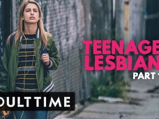 ADULT TIME Teenage Lesbian- Kristen Scott Peeps On Couple at Party