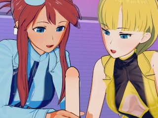 Pokemon - Elesa and Skyla Both Get Their Pussies Filled