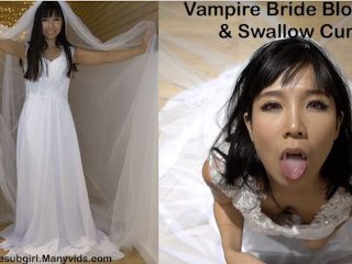 Vampire Bride Sucking Your Dick & Swallow Cum - 4K