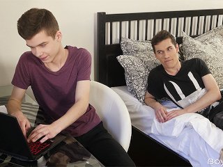 Straight College Teen Gets Seduced Into BAREBACK Fuck By His Twink Roomate