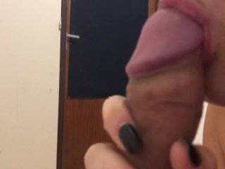 Close up blowjob with hot full lips