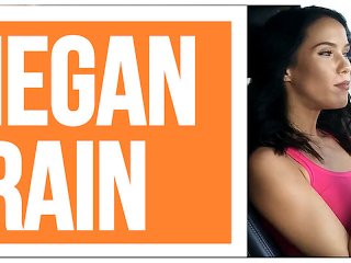 Megan Rain smokes blunt in the car