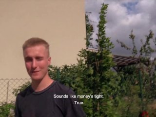   CZECH HUNTER 476 -  Blonde Euro Jock Gets Some Good Money For Raw Sex