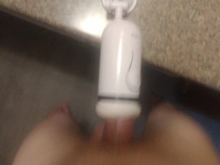 Solo Dan sliding his thick cock into this toy