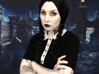 Wednesday Addams Loses a Bet Taboo BJ Cum on Tits