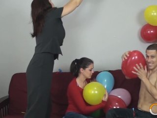 Balloon Fun With Busty Blonde Charlee Chase!!