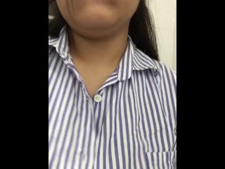 PUBLIC CR! Corporate Employee Flashes her Big Tits