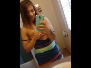 Milf feels herself up for you