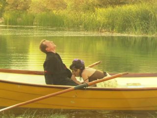 Cum on my Black Stockings: A Romantic hard fuck on a Kayak Outdoors in Time