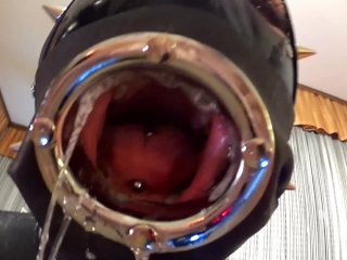 Latex cock for tunnel gagged latex slut - INTRO