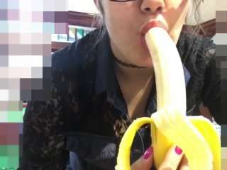 Deepthroating A Long Banana.