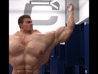 Gary turns into a bodybuilder