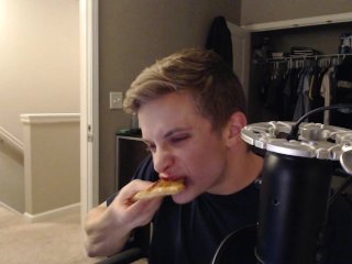 Stepbro eats pizza after being sucked dry by stepsis (Gone sexual!)
