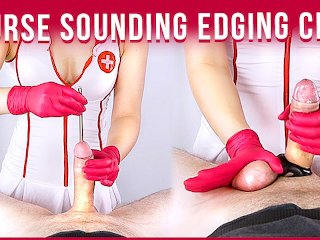 Nurse Urethral Cock Sounding & Edging Handjob to Cum POV CBT  Era