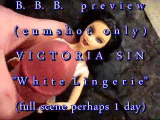 B.B.B. preview: Victoria Sin "White Lingerie Cum"(Cum Only) WMV with SloMo