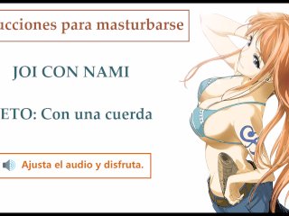 JOI Español hentai, Nami One Piece, Instrucciones para masturbarse.