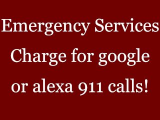 Emergency Services Charge for Google or alexa 911 calls