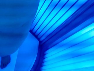 Polish milf massage in solarium her small tits and hot pussy
